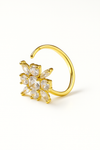 “Starflower Ring by Sanzorah – elegant gold-toned floral and star-inspired designer ring for women”
